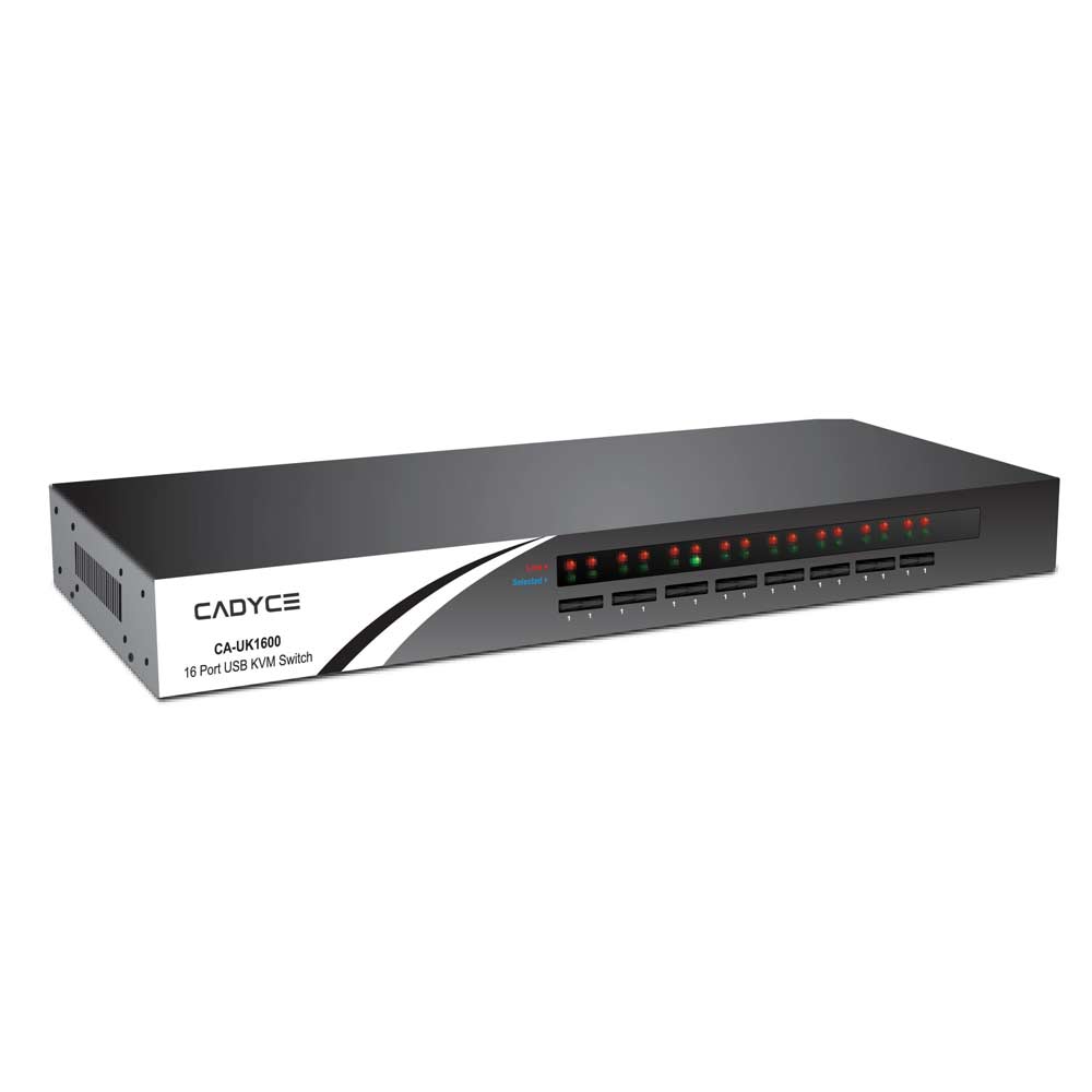 CADYCE CA-UK1600 Cadyce CA-UK1600 16 Port Rackmount USB KVM Switch