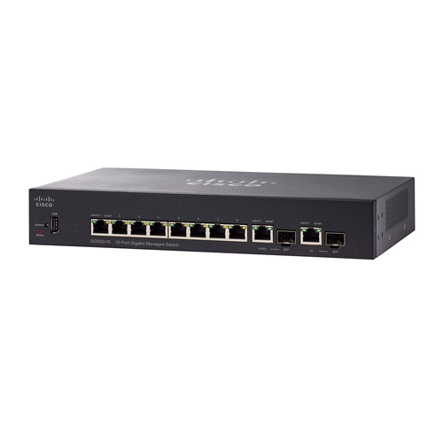 Cisco SG350-10# 8Port 10/100/1000 +2 Gigabit Ethernet